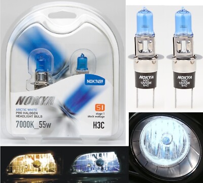 Nokya 7000K White H3C 64146BC Nok7459 55W  Two Bulbs Fog Light Replacement Lamp