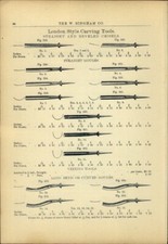 1894 PAPER AD 3 PG London Style Carving Tools Gouges Chisels 
