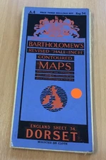 Vintage Bartholomew’s Cloth Map Of Dorset
