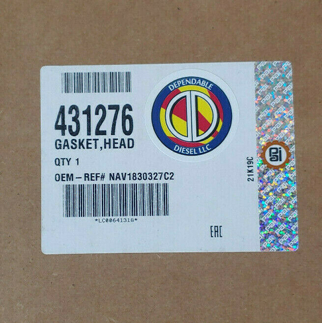 Cylinder Head Gasket for International DT466E. #431276 Ref 