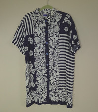 Aquasuit Gruppo La Perla Dress 46 IT 12 US Blue Striped Floral Resort Swim VTG