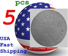 5 pcs SR44 SR44SW 303 357 XX G13 357A SR44W Bulk Silver Oxide Battery