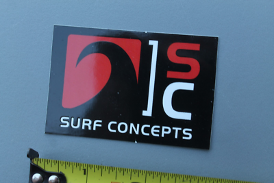 SC Surf Concepts Surfboards Red Black Wave Original V71A Vintage