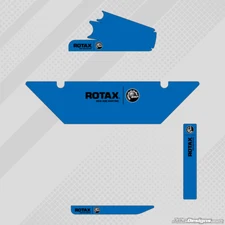 BLUE EUROPEAN STYLE DD2 ROTAX RADIATOR STICKER KIT - KARTING