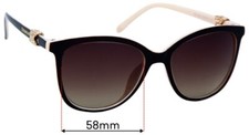SFx Replacement Sunglass Lenses fits Tiffany  Co TF4126 - 58mm Wide