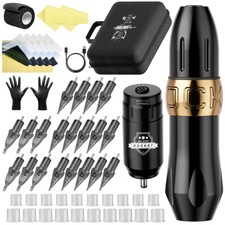 Tattoo Machine Kit Professional Rotary Wireless Tattoo Pen Set With Power Supply
