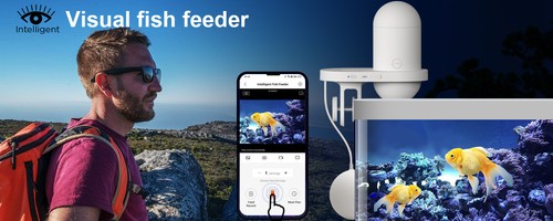 Comedero automático inteligente acuario peces dispensador de alimento con cámara HD, control de aplicación - Imagen 5 de 12