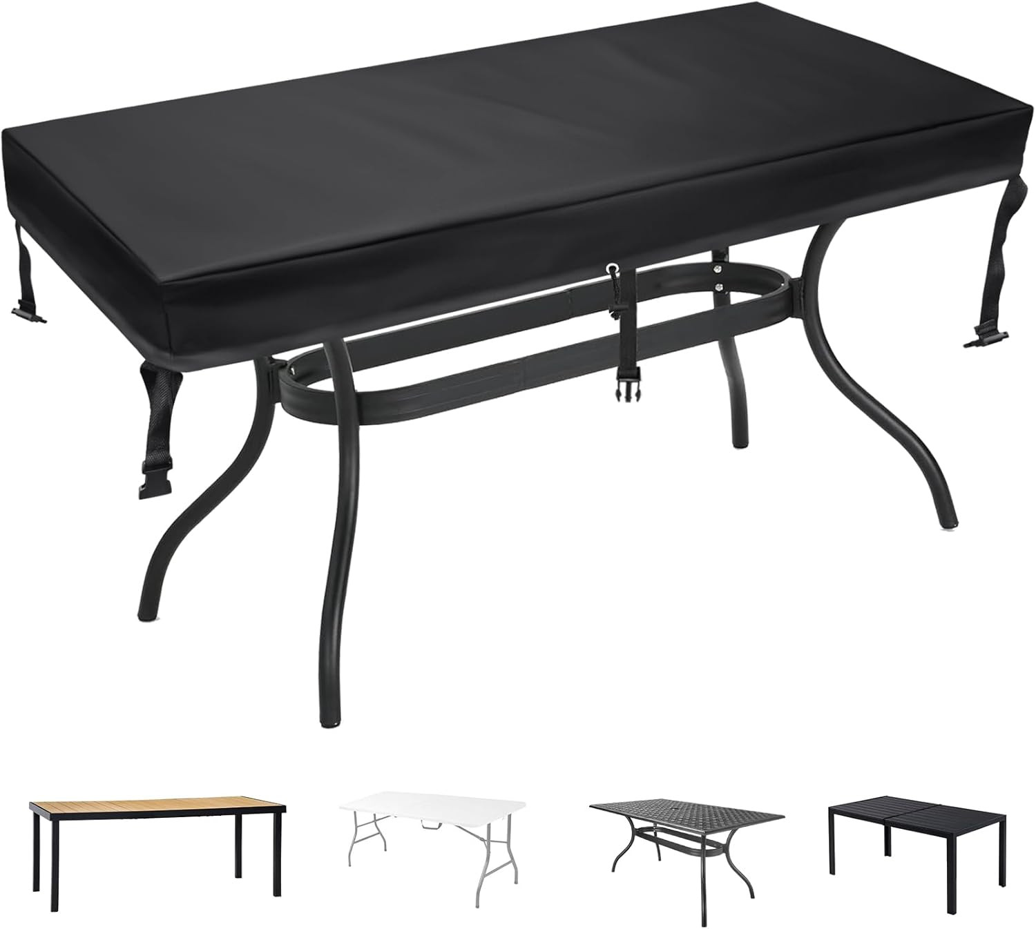 Rectangular Patio Table Cover - Waterproof Anti-Uv Outdoor Dining Table Cover...