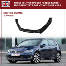 For VW Golf MK7 MK VII Front Splitter Spoiler Forged Carbon Style GTI R TDI TSI
