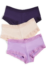 Hanky Panky L2950 Women  s Multi 3-Pack Modal Blend Boyshorts Size S