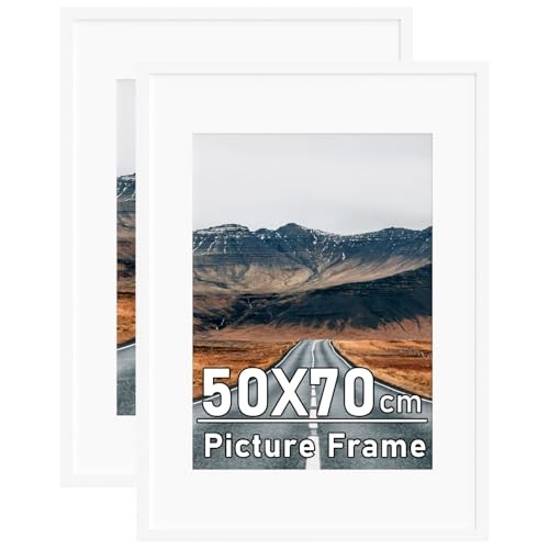 2Pack White 50x70cm Picture Frames with  Assorted colors , sizes 