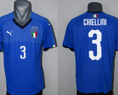 Puma イタリア代表 ユニフォーム L chiellini 4 Italy Chiellini Jersey 2018 World Cup Football Soccer Home Mens