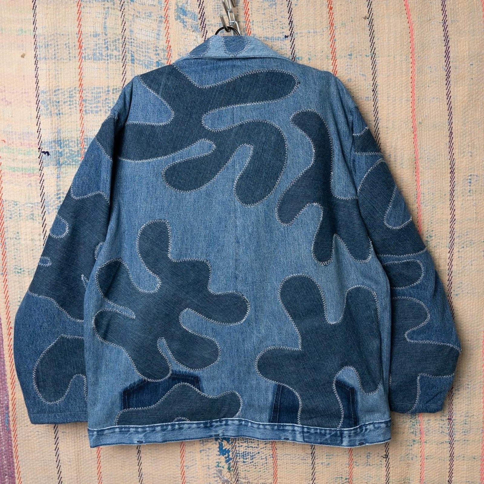 Custom upcycled patchwork denim jacket - image 2