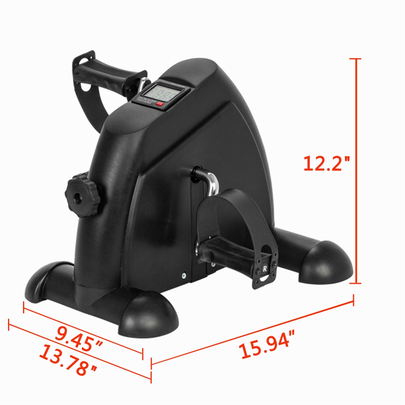 Mini Exercise Bike for Home Use, Portable Hand & Foot Pedal Trainer, LCD Display