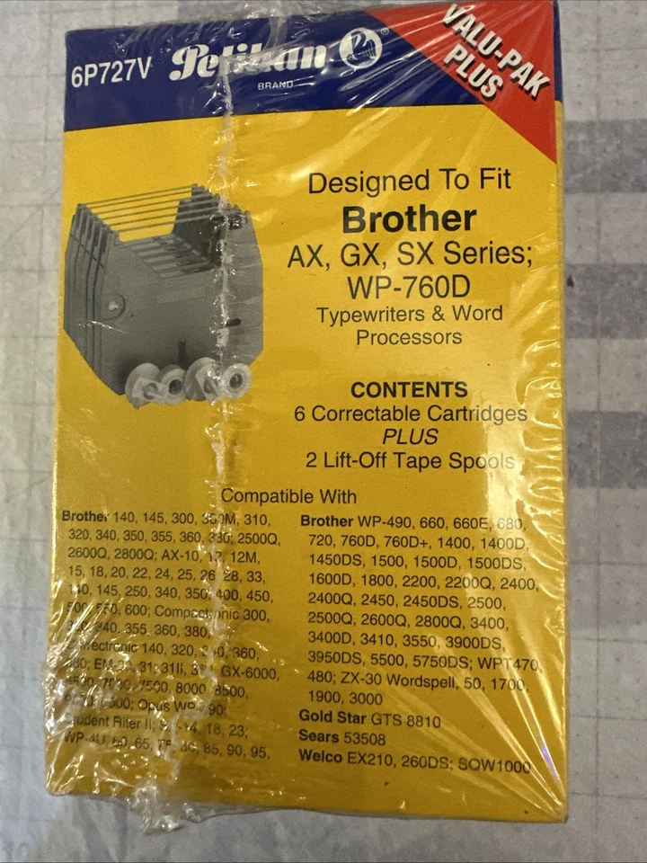 New Pelikan Correctable Cartridges + Lift-Off Tape Spools for Brother AX GX SX - Image 3 of 4