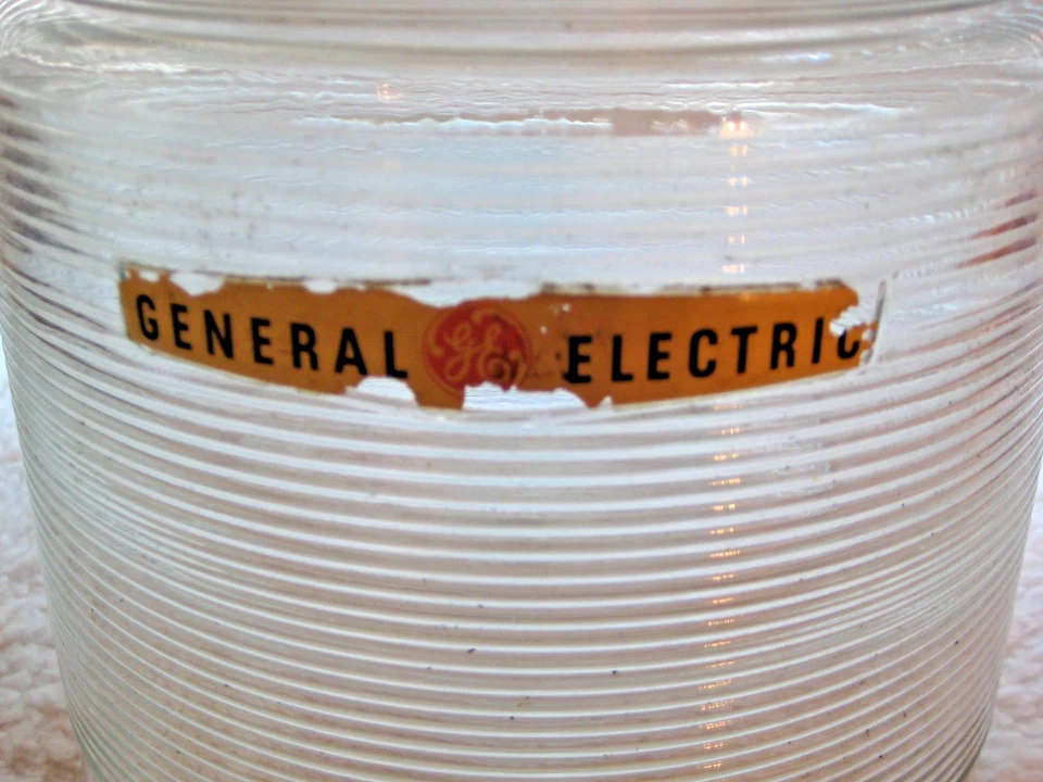 Vtg General Electric Round Clear Glass Vaporizer Humidifier Water Tank Reservoir - Image 2 of 4
