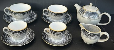 Churchill Tassen & Untertassen & Getränkekanne & Milchkännchen Set Cappuccino Espresso