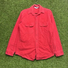Five Brother Button Shirt Mens Medium Workwear Chamois Outdoor Red USA Made