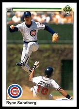 Ryne Sandberg 1990 Upper Deck #324 Chicago Cubs FREE SHIPPING AutographDen