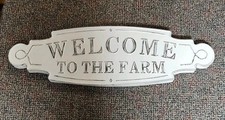 Welcome To Our Farm Metal Wall Sign Indoor Ru...