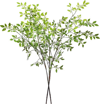 43.3 Inch Green Nandian Fake Plants 2 Pcs Greenery Stems for Vase Decor, Artific