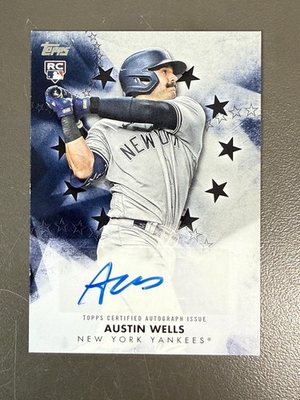 #ad #ad 2024 Topps Austin Wells #BSA WEL Baseball Stars Auto RC 199 NY Yankees $20.00