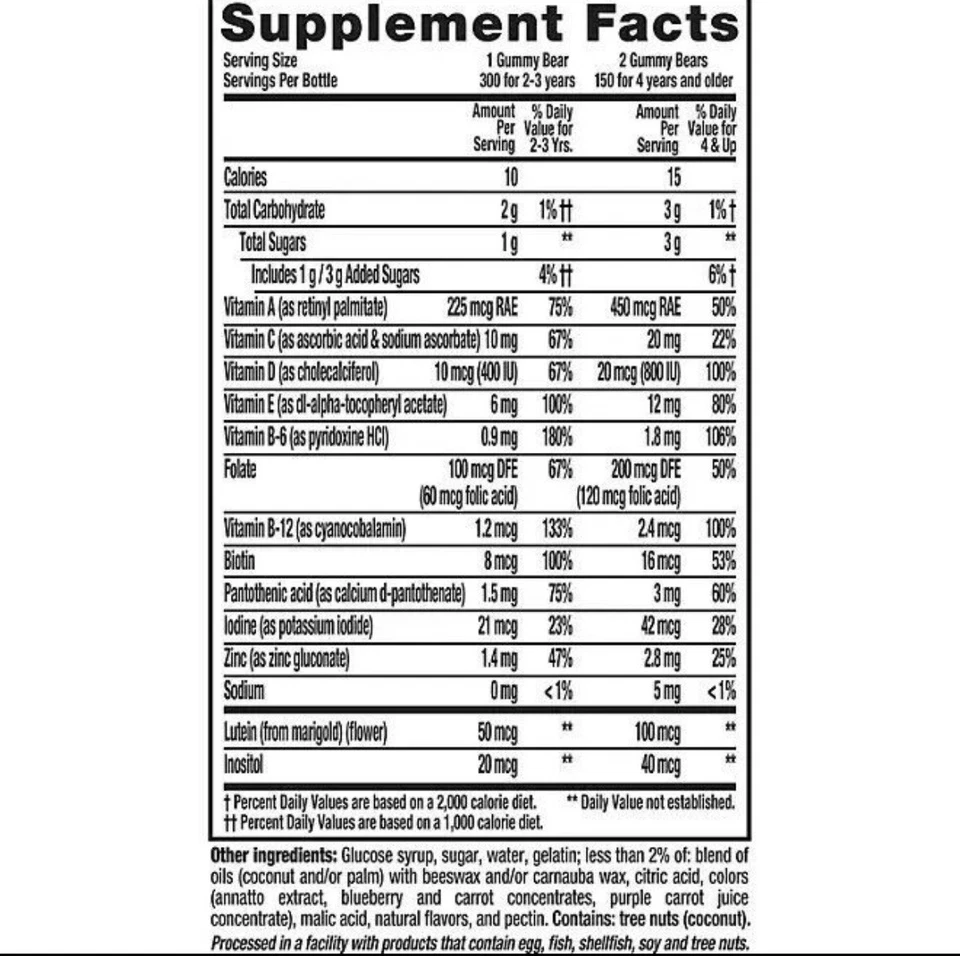 Multivitamínico diario Lil Critters Gummy Vites - 300 gomitas Foto 4 de 4