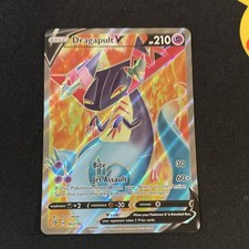Pokémon TCG Dragapult v Rebel Clash Holo Card Full Art Ultra Rare 183/192