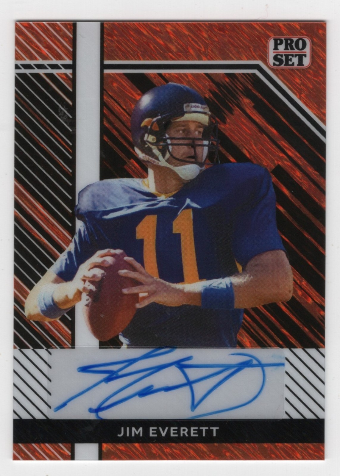 Jim Everett 2024 Pro Set "Autograph" #'d 3/8 Los Angeles Rams