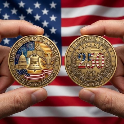 USA Gold Collectible Coin 250th Anniversary Declaration 1776 2026