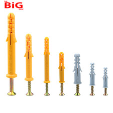 270 Pcs Screws and Wall Plugs Set,Anchor Bolts for Masonry、Brick、Concrete (M5/6/