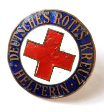 Anstecknadel -Deutsches Rotes Kreuz- emailliert 30er Jahre Helferin