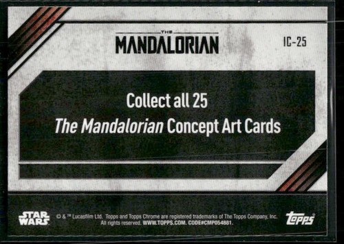 2022 Topps Chrome Star Wars Mandalorian Beskar Edition #IC-25 Concept Art Holo - Picture 2 of 2