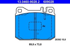 ATE Bremsbelagsatz Scheibenbremse 13.0460-9028.2 f&uuml;r MERCEDES KLASSE SL R107 123