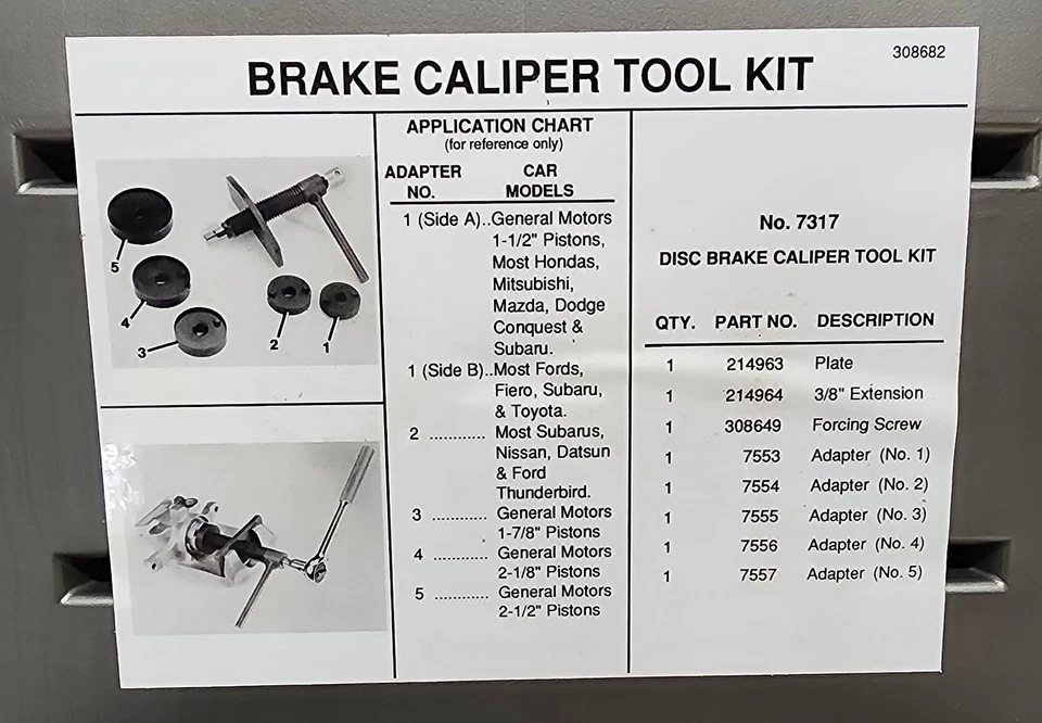 OTC Tools USA 7317 Brake Caliper Tool Kit Set - Image 2 of 3