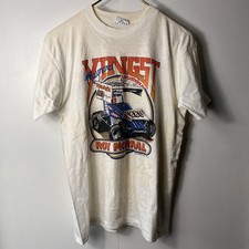 Vintage 80s Maynard Roy Morral Sprint Car Racing Team T-Shirt Sz L Dirt Track US
