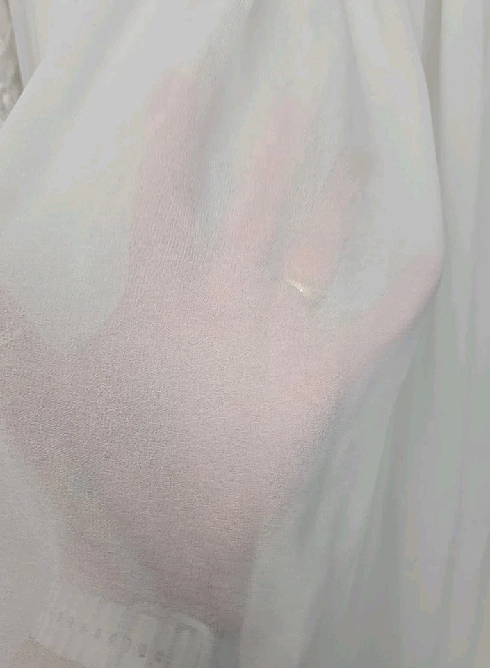 Boho lace dress maternity friendly embroidered lace long sleeve, sheer material - Image 3 of 4