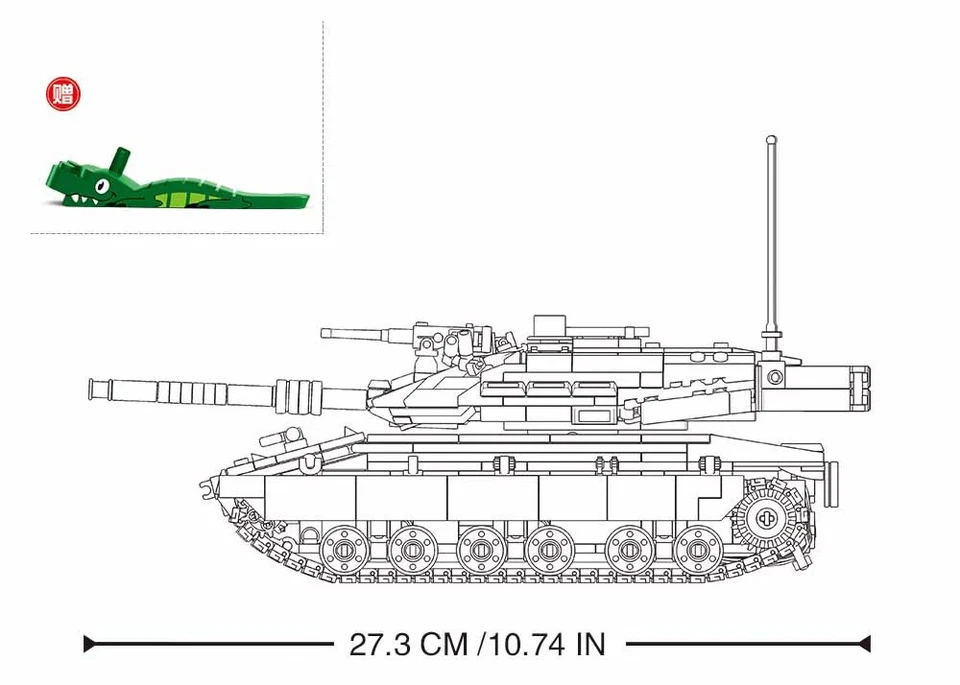 SLUBAN - B1022 Power Bricks - MERKAVA MK4 Battle Tank - Remote Control - 937 Pcs - Image 4 of 4