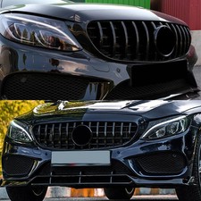 Panamericana GT K&uuml;hlergrill Grill Glanz Schwarz F&uuml;r Mercedes W205 S205 2013-2018