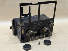 Le Stereo Panoramique Leroy Antique Franch Camera w/ 80mm f/9 Goerz Berlin-Rare 