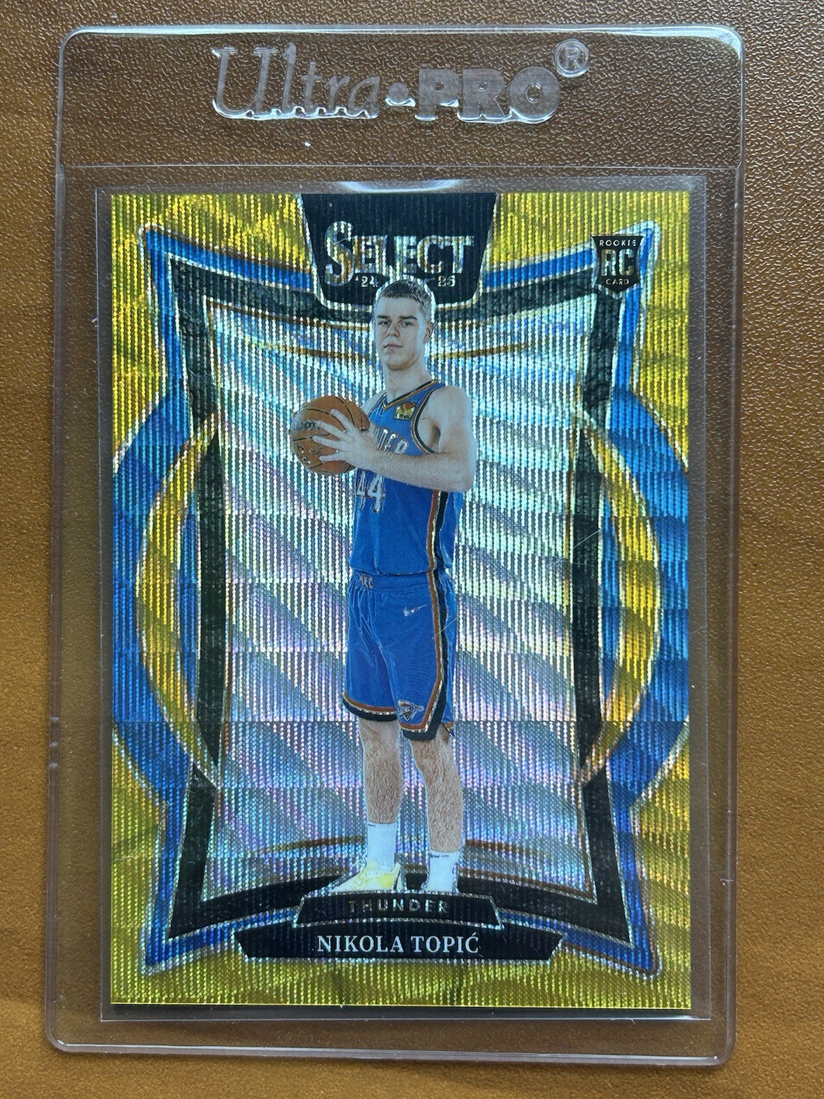 2024-25 Panini Select - Concourse Nikola Topic #89 Gold Wave Prizm #/10 Rookie