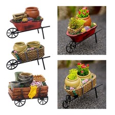 Cart Flower Pot Flower Old Reusable Ornamental Flowerpot for Table Desktop
