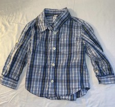 Baby Gap Boys Toddler Plaid Long Sleeve Button Down Shirt Size 3YRS/3T