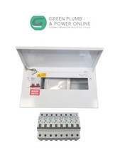 10 Way Consumer Unit Metal AM3 Fuse Board + 8 MCB's 10 Useable Ways