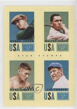 2014 Golden Age Star Stamps Gene Tunney Jim Thorpe Walter Hagen Bobby Jones 1c7