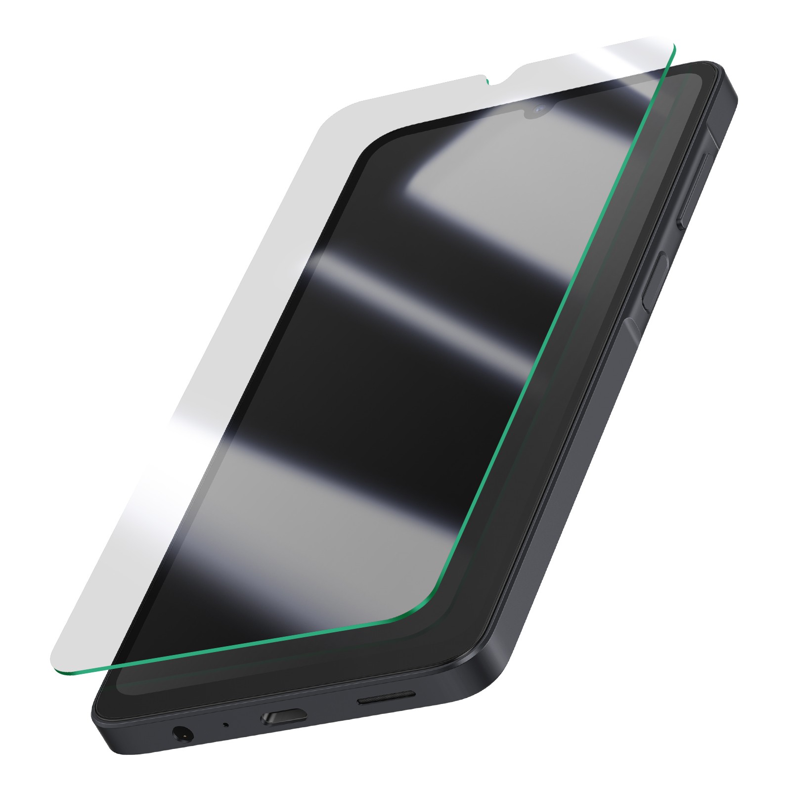 Verre trempé Galaxy A07 Avizar film verre de protection écran noir transparent