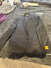 Hickey Freeman Black Wool tuxedo jacket and pants size 46/40 Regular