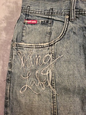 Vintage Ecko Unltd Patch Jeans Men 36 38x32 Baggy Wide Infinity Y2K King Label