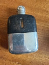 Antiker James Dixon versilberter Flachmann mit Schraubverschluss 1/8 PT - Taschenformat