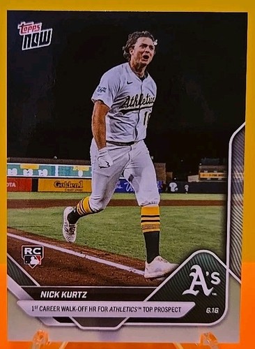 2025 Topps NOW Nick Kurtz RC #306 "1st Career Walk-Off HR" Athletics Rookie